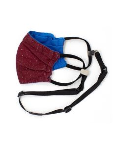 3/8" Flat Open Ended Black Adjustable Breakaway Face Mask Holder Lanyard w/(2) NPS Bulldog Clips