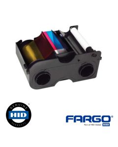 Fargo 045100 YMCKO Color Ribbon w/Cleaning  Roller - 250 Images