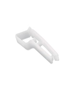 White Plastic Molded Clip, 1-1/2" Length