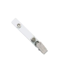 Clear Vinyl Strap Clip (Permanent Snap), 2-3/4" Length w/ NPS Embossed "U" Clip 505-PS