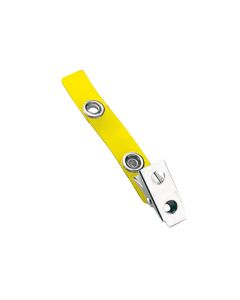 Yellow Vinyl Strap Clip, 2-3/4" Length w/2 Hole NPS Clip-SDC