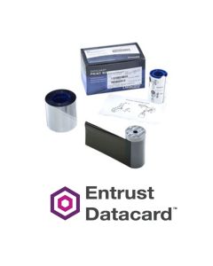 Entrust (Datacard) 534000-010 KTT Black Resin Ribbon w/Cleaning Roller w/2 Topcoat Panels - 750 Images