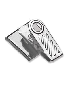 Adhesive 1" Square 1 Hole Ribbed-Face NPS Clip