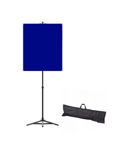 Backdrop Kit Includes: Royal Blue Backdrop w/Grommets, 28" x 34", Stand & Carrying Case