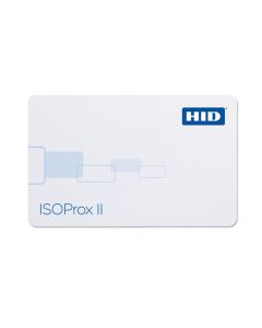 HID 1386 ISOProx II Proximity Card, PROGRAMMED, Graphics Quality PVC, No Slot (Indicators Only)