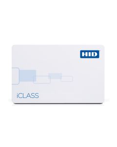 HID 2000 iClass Smart Card, 2k Bits [App Areas: 2], PROGRAMMED, Graphics Quality PVC, No Slot (Horizontal ONLY Slot Indicator)