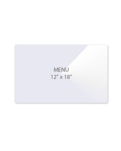 Menu (12" x 18") 5 mil Clear Laminating Sheet