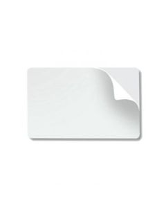 White Adhesive Back PVC Card, CR80 Size, 10 mil, Graphics Quality w/Paper Back