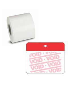 3" Direct Thermal Badge w/FULL Expiring Red Top Bar Clip-On Back Piece - For Dymo & Zebra Desktop Label Printers