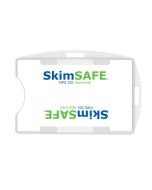 Clear Rigid Plastic (Multi-Card) Badge Holder, [2.13" x 3.38"], Vertical or Horizontal w/Thumb Notch, SkimSAFE (Shielded) FIPS 201 Approved, Slot Holes