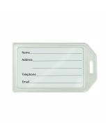 Frosted Rigid Plastic Luggage Tag Holder, [4.25" x 2.50"], Slot Hole