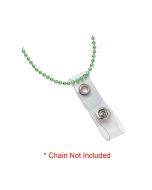Clear Vinyl Neck Chain Strap Adapter, 3-3/8" Length [Chain Sold Separately]