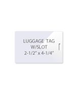 Luggage Tag (2-1/2" x 4-1/4") 10 mil Clear Laminating Pouch w/Slot