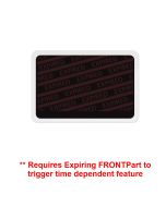 TempBadge T6031A: 2" x 3" Adhesive BACKPart w/Diagonal "Expired" in Red - (Pack of 1000)