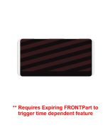 TempBadge T6057A: 15/16" x 1-15/16" Adhesive BACKPart w/Diagonal Red Bars - (Pack of 1000)