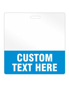 Custom Horizontal 3.375” x 3.375” Clear Top ID Badge Backer (BB3-CLR)