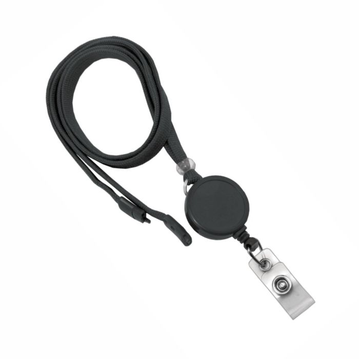 Black Lanyard quick disconnect teardrop connector Tether w/safety breakaway 